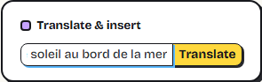 Traduci e inserisci con traduzione automatica